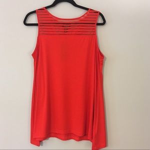 Jones New York red tank illusion lg large l